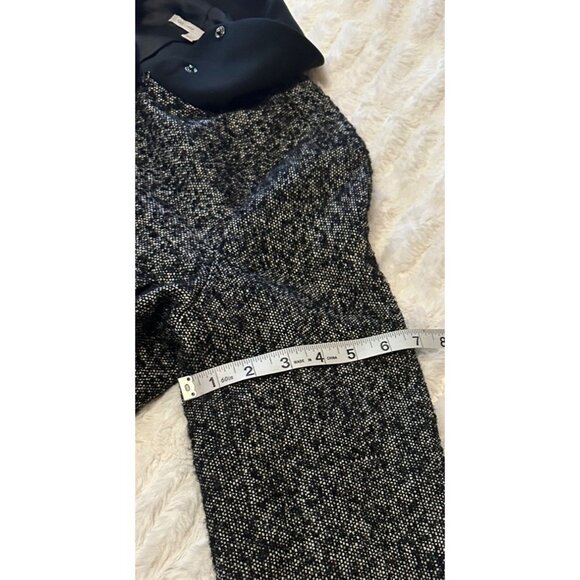 Women's GAP Black White Coat w/Zip Pockets Polyester Wool Blend Size L (READ) - Picture 6 of 16